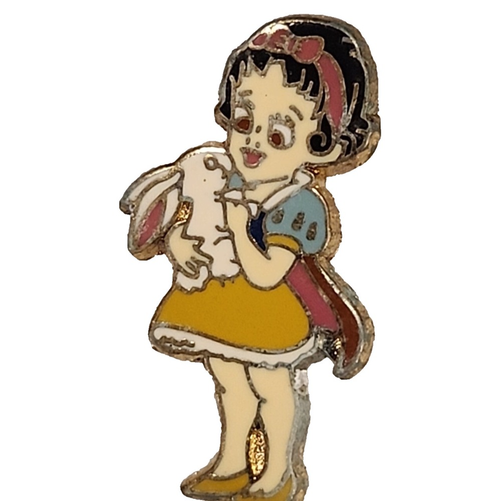 Snow White Princess Toddler Mini Holding Bunny Rabbit Disney Pin 78800